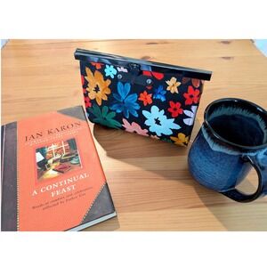 Handmade Floral Kiss Lock Frame Clutch Purse Wallet Organizer Retro Vintage